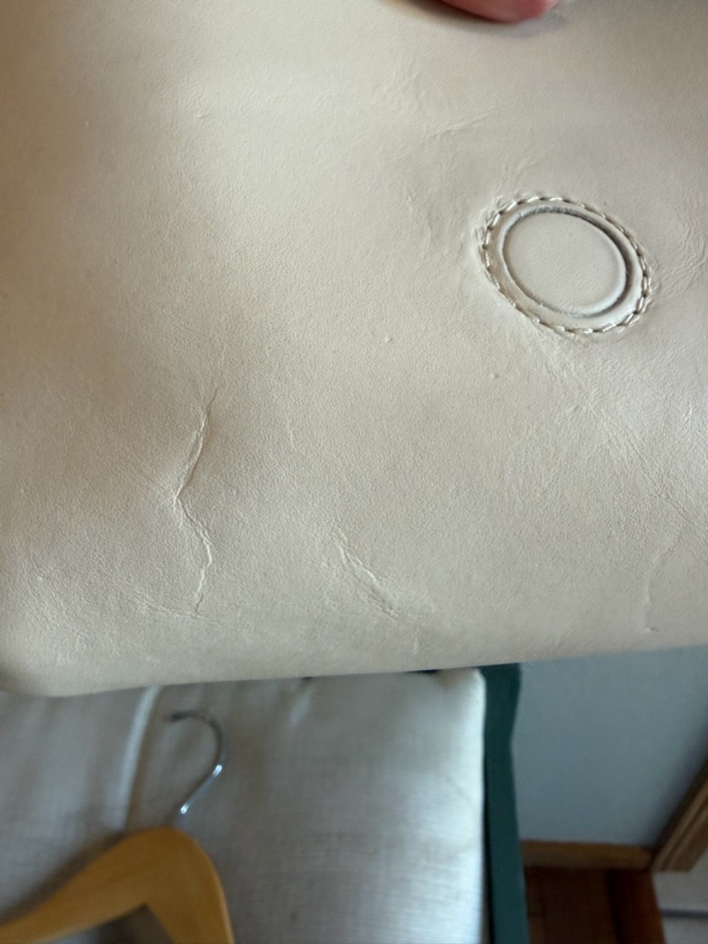 Portland Leather Mini Metro Crossbody‎ Purse Bag in Ivory, Bone - Picture 8 of 10